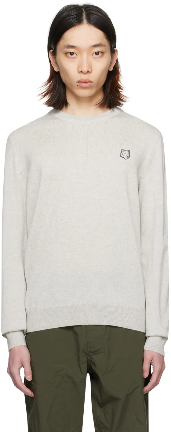 Bold Fox Head Patch Knitted Jumper