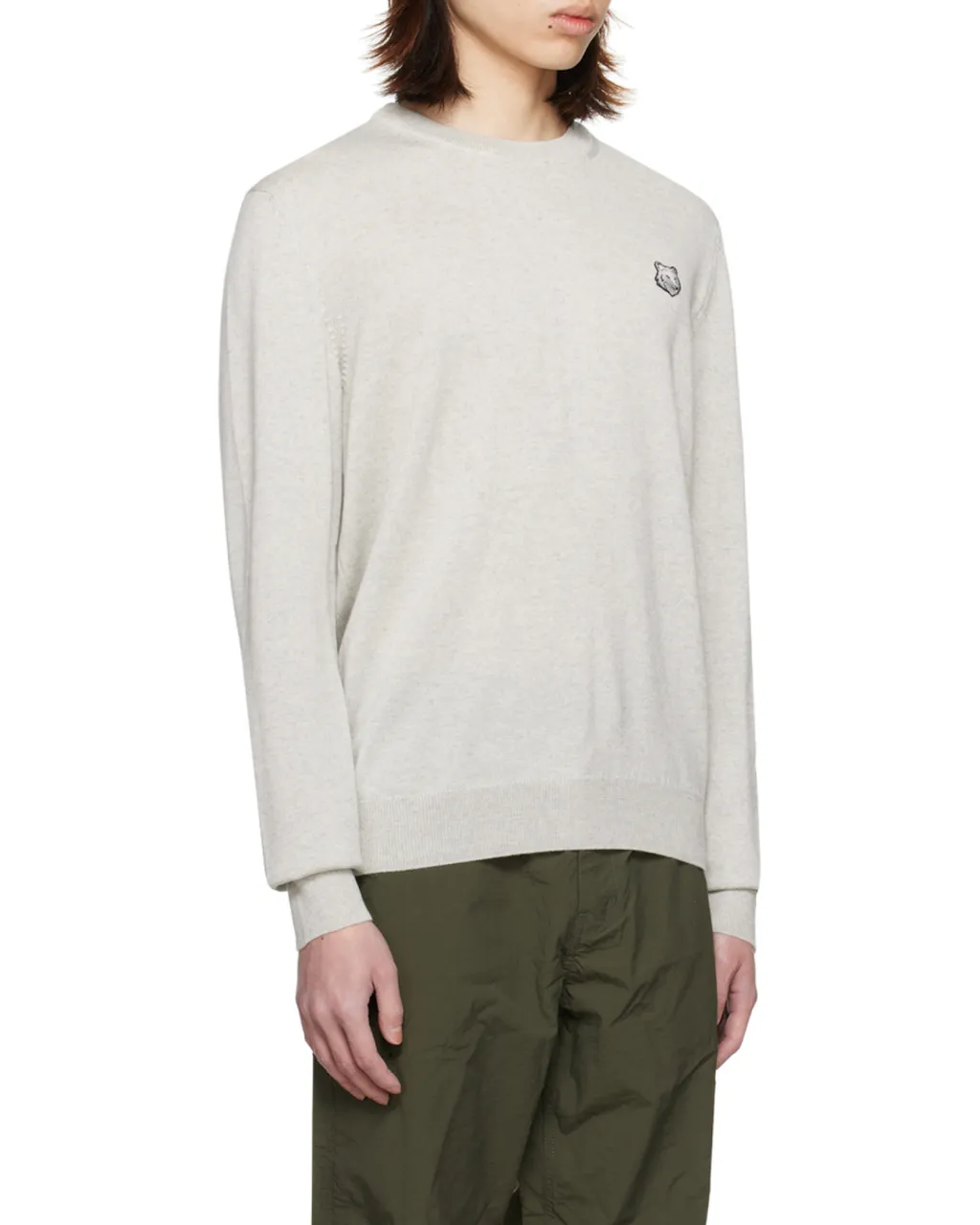 Bold Fox Head Patch Knitted Jumper
