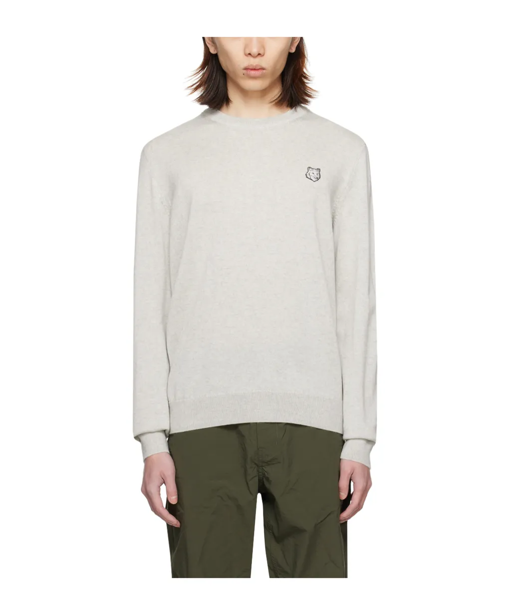 Bold Fox Head Patch Knitted Jumper