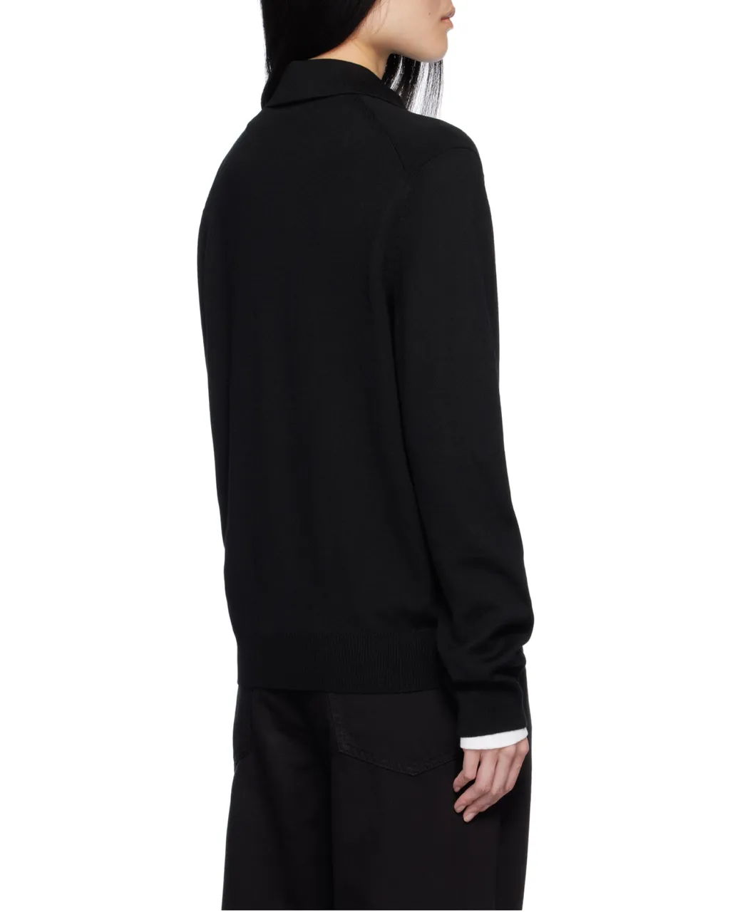 Fox Head Patch Fine-Knit Polo Shirt