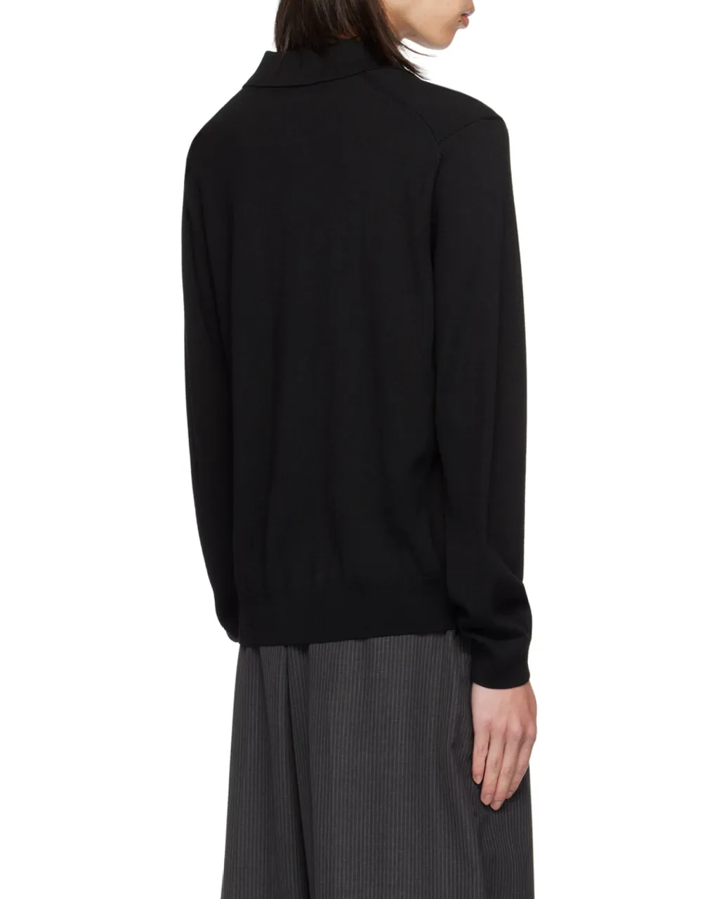 Fox Head Patch Fine-Knit Polo Shirt