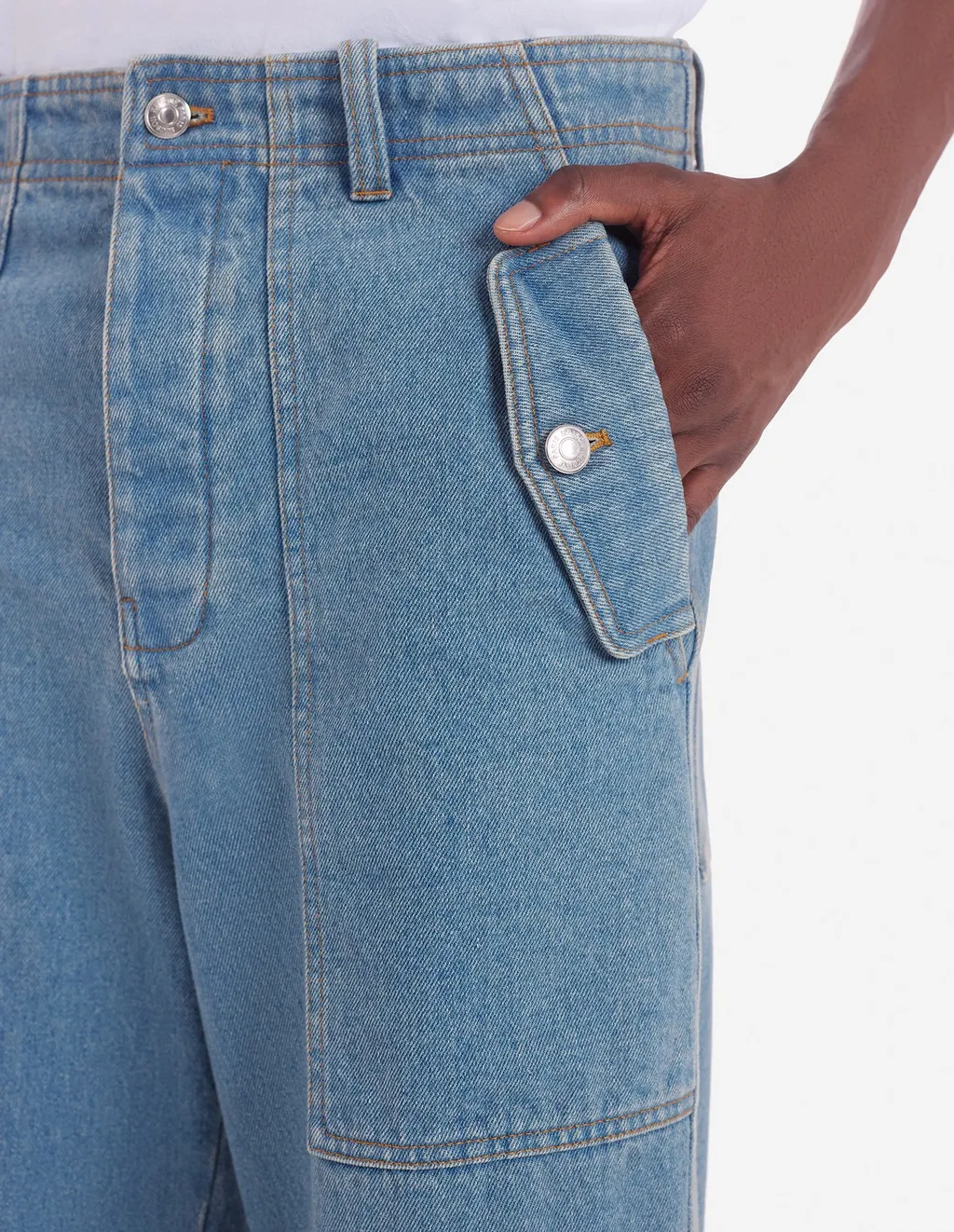 Fox Embroidered Wide-Leg Jeans