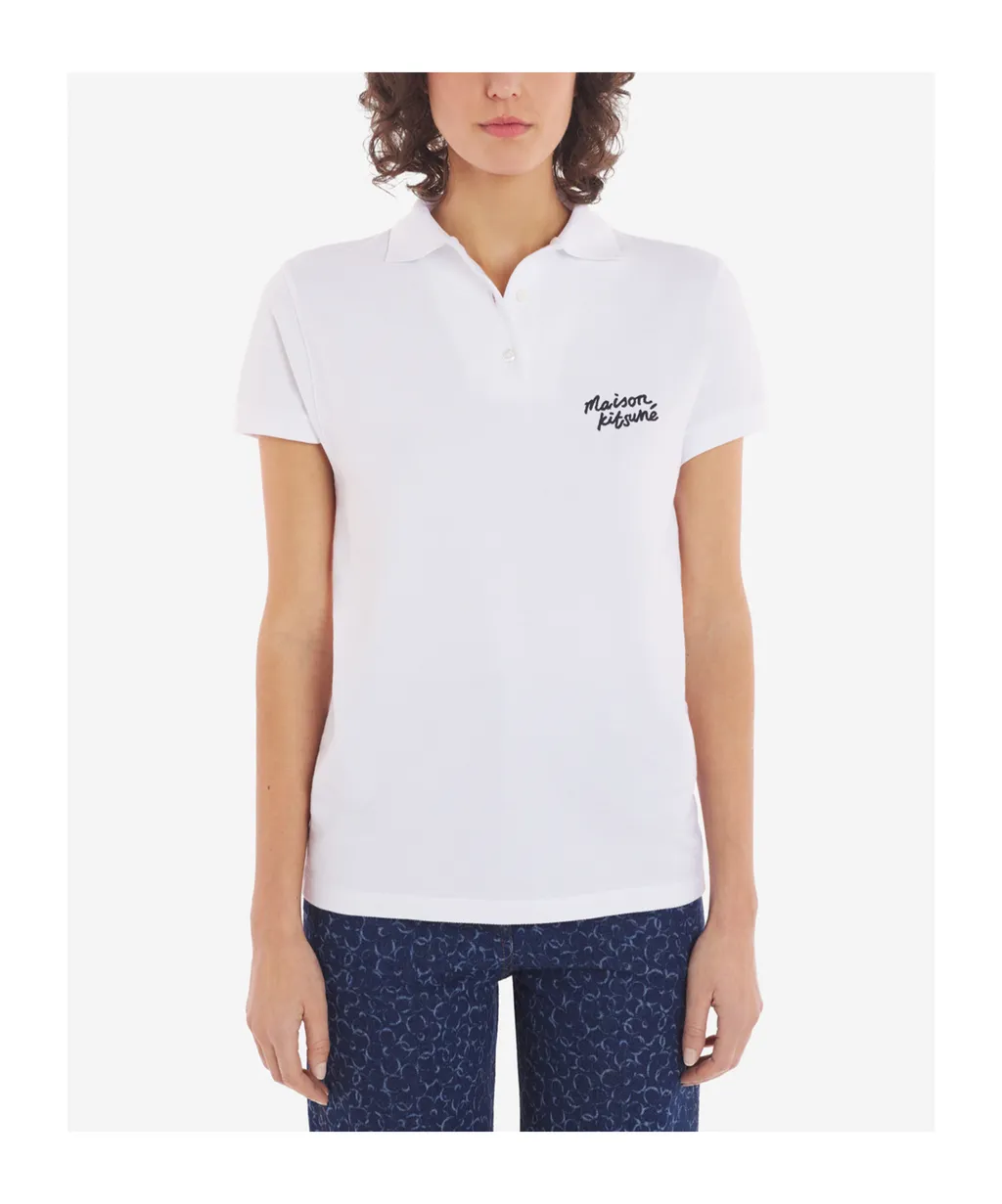 Handwriting Short Sleeved Polo Shirt