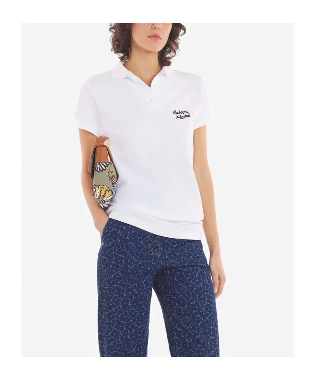 Handwriting Short Sleeved Polo Shirt