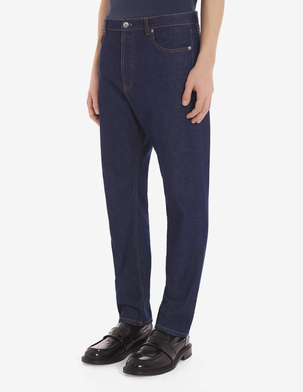 Mid-Waisted Straight-Leg Jeans
