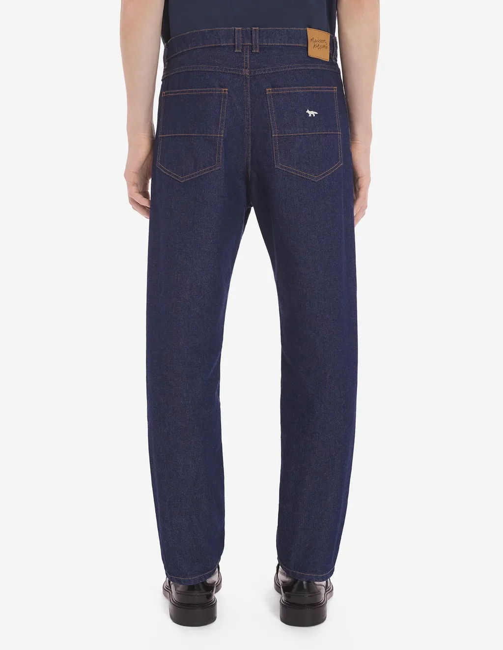 Mid-Waisted Straight-Leg Jeans