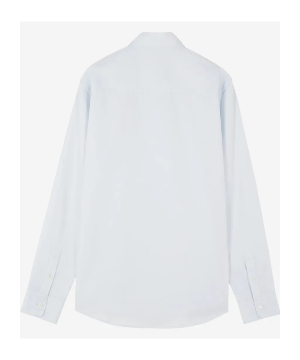 Fox Head Embroidered Long-Sleeved Shirt