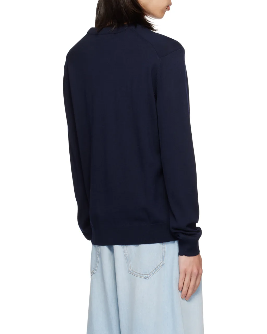 Bold Fox Head Patch Knitted Jumper