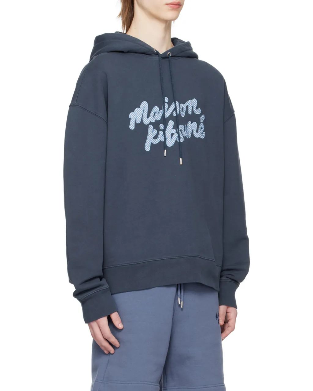 Logo Patch Drawstring Hoodie