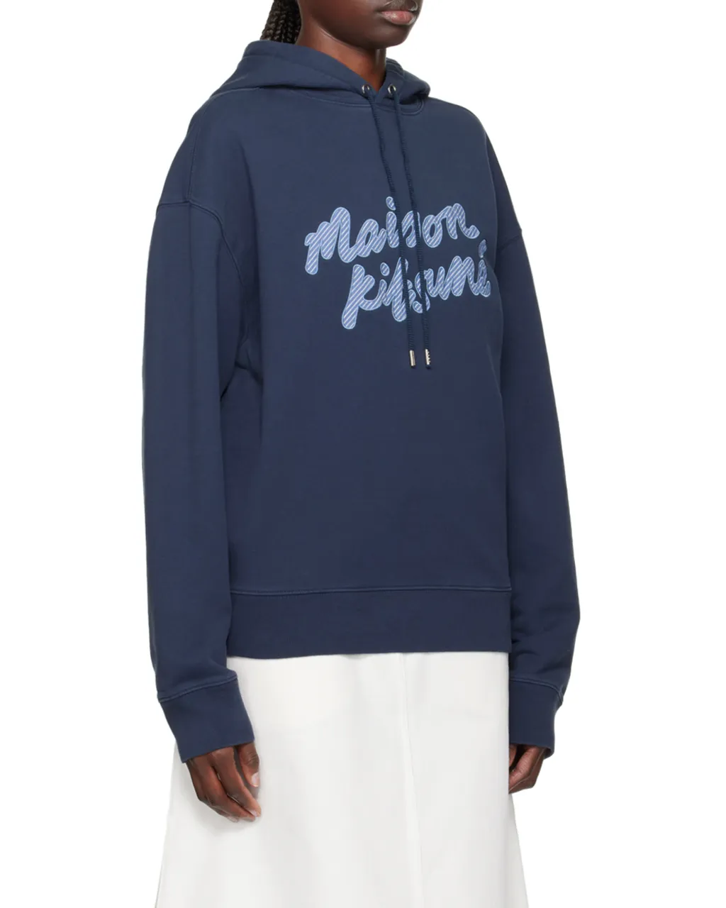Logo Patch Drawstring Hoodie