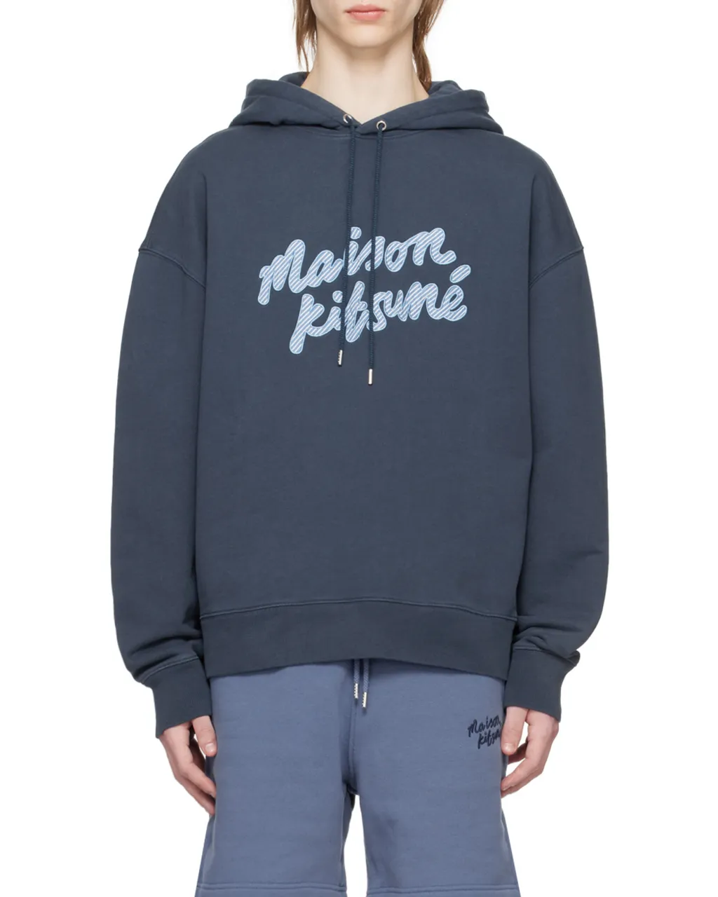 Logo Patch Drawstring Hoodie