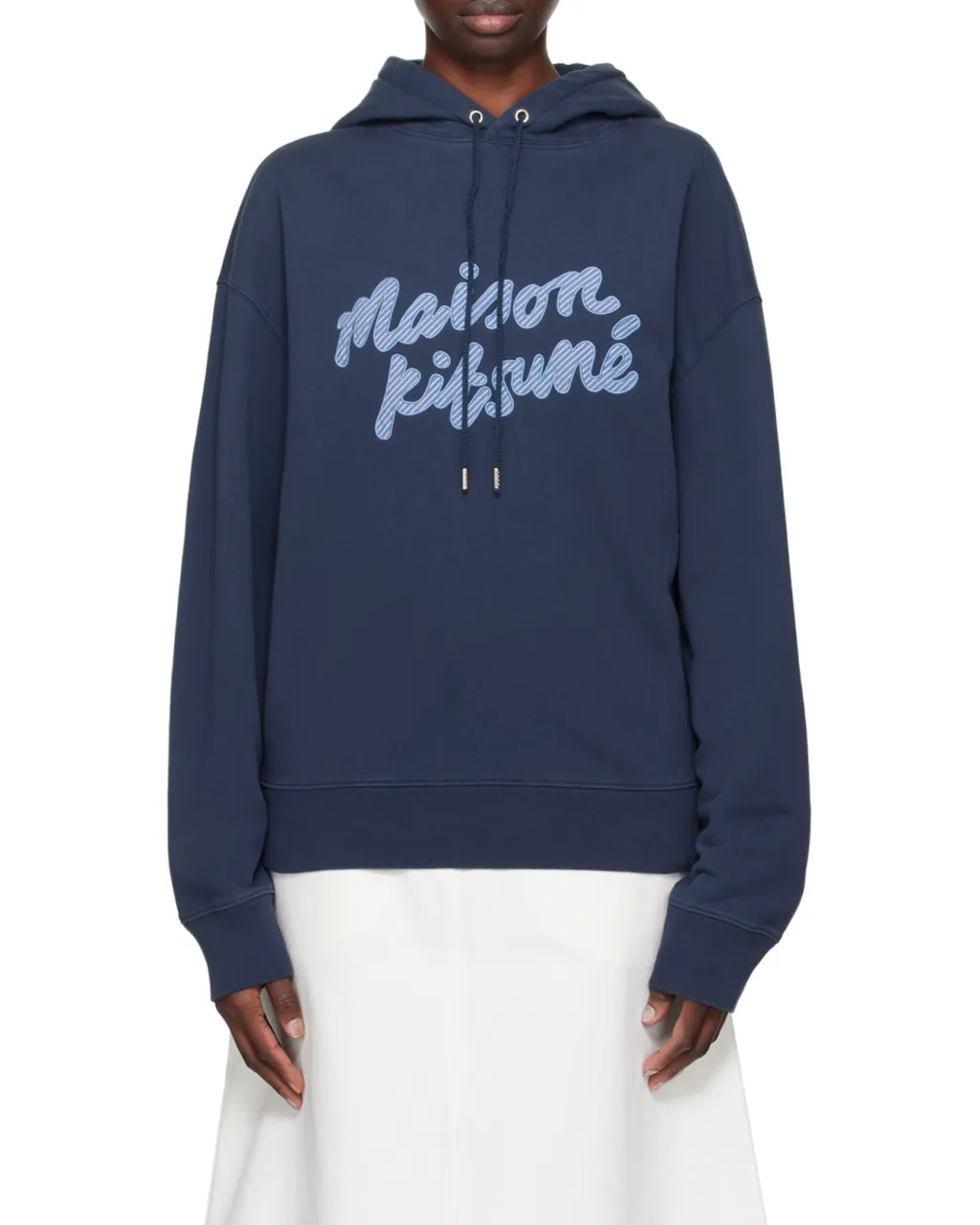 Logo Patch Drawstring Hoodie