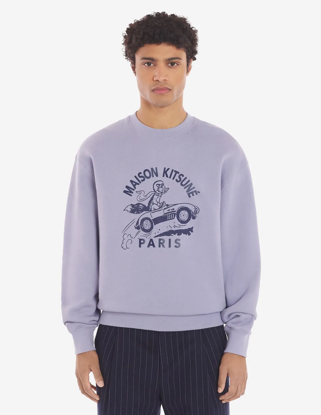 Racing Fox Printed Crewneck Sweatshirt
