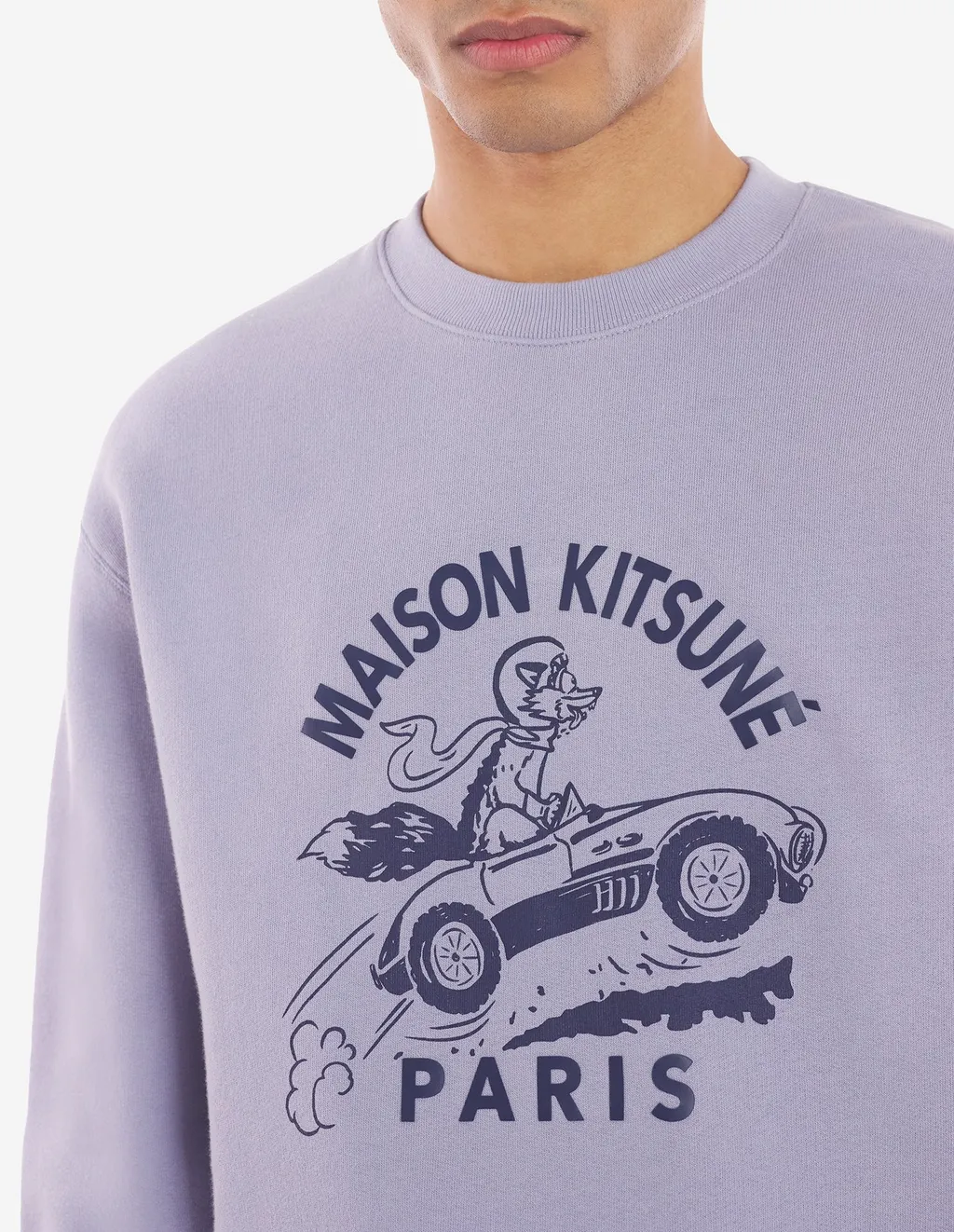 Racing Fox Printed Crewneck Sweatshirt