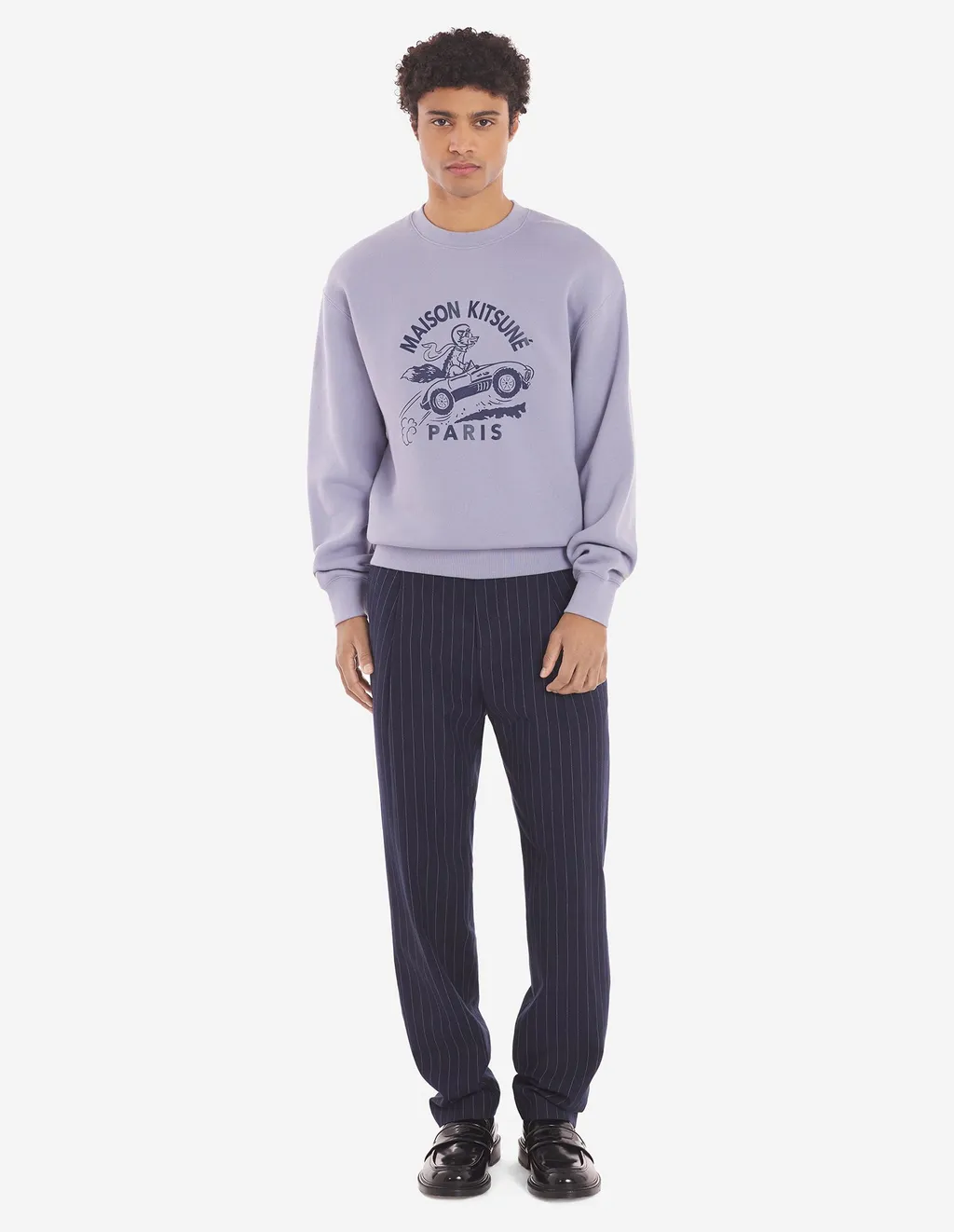 Racing Fox Printed Crewneck Sweatshirt