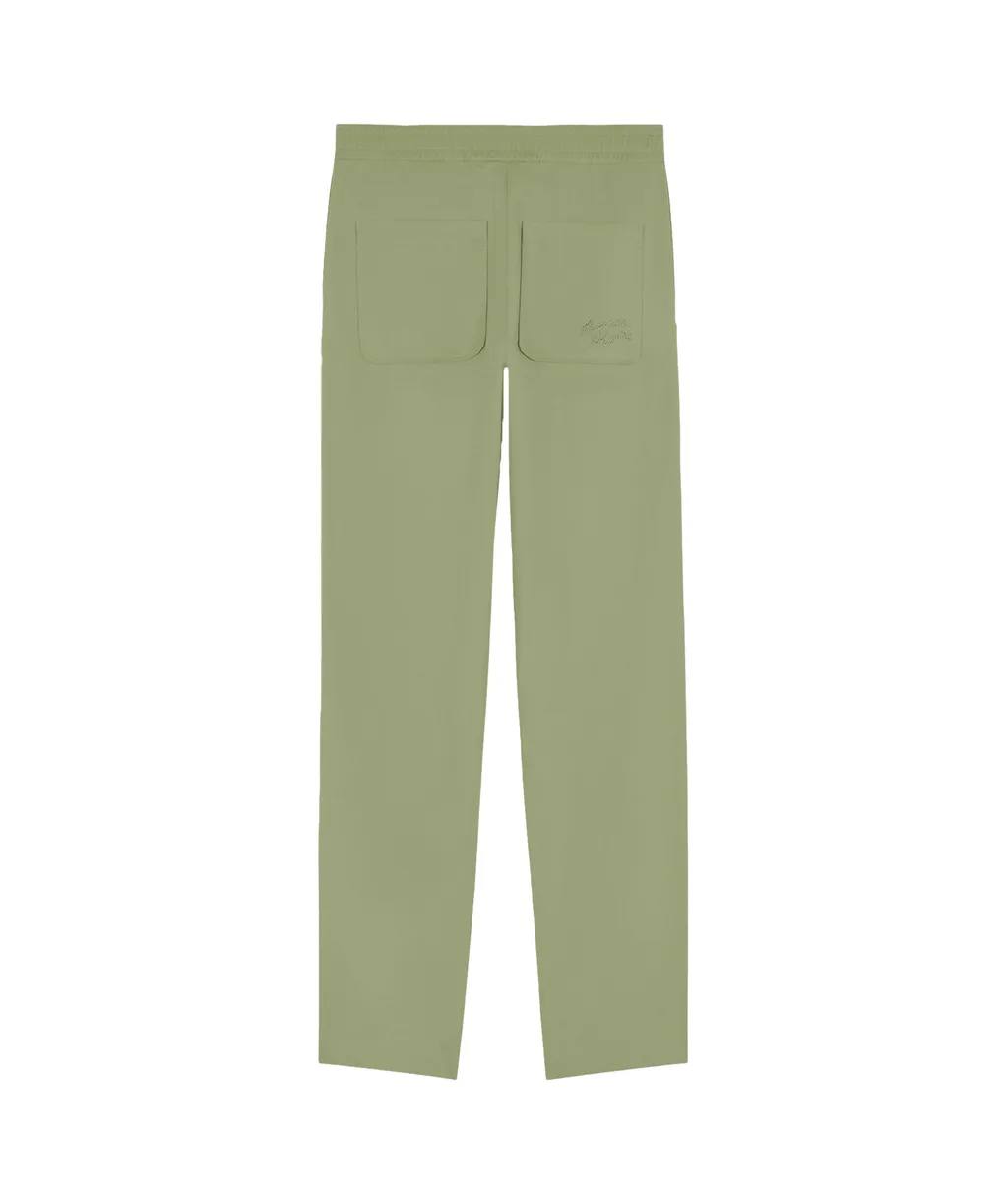 Logo Embroidered Straight-Leg Trousers
