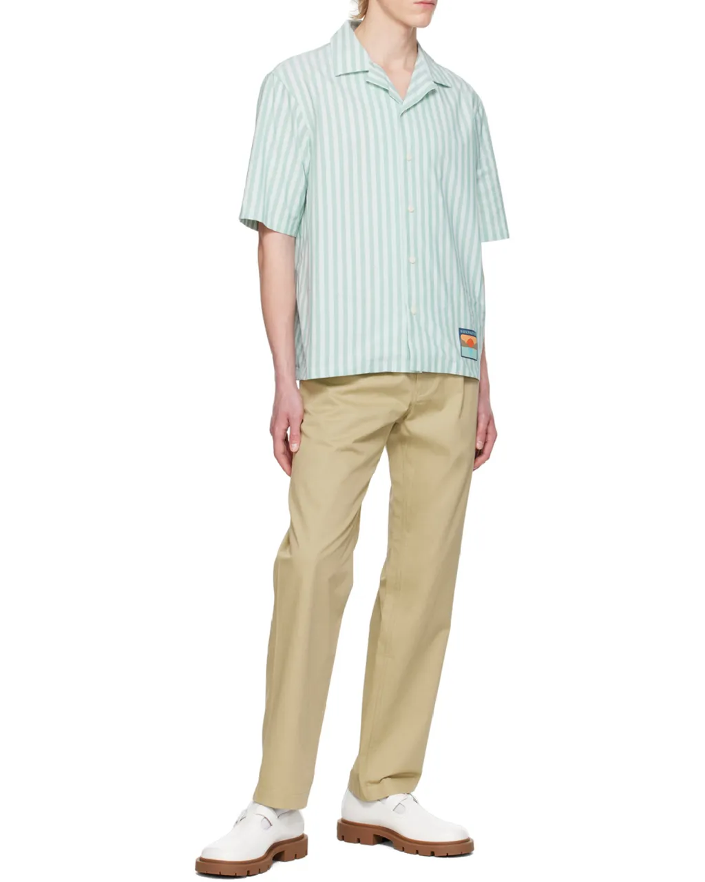 Logo Embroidered Straight-Leg Trousers