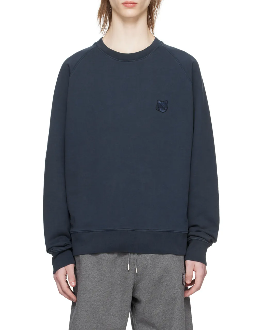 Bold Fox Head Patch Oversized Sweatshirt