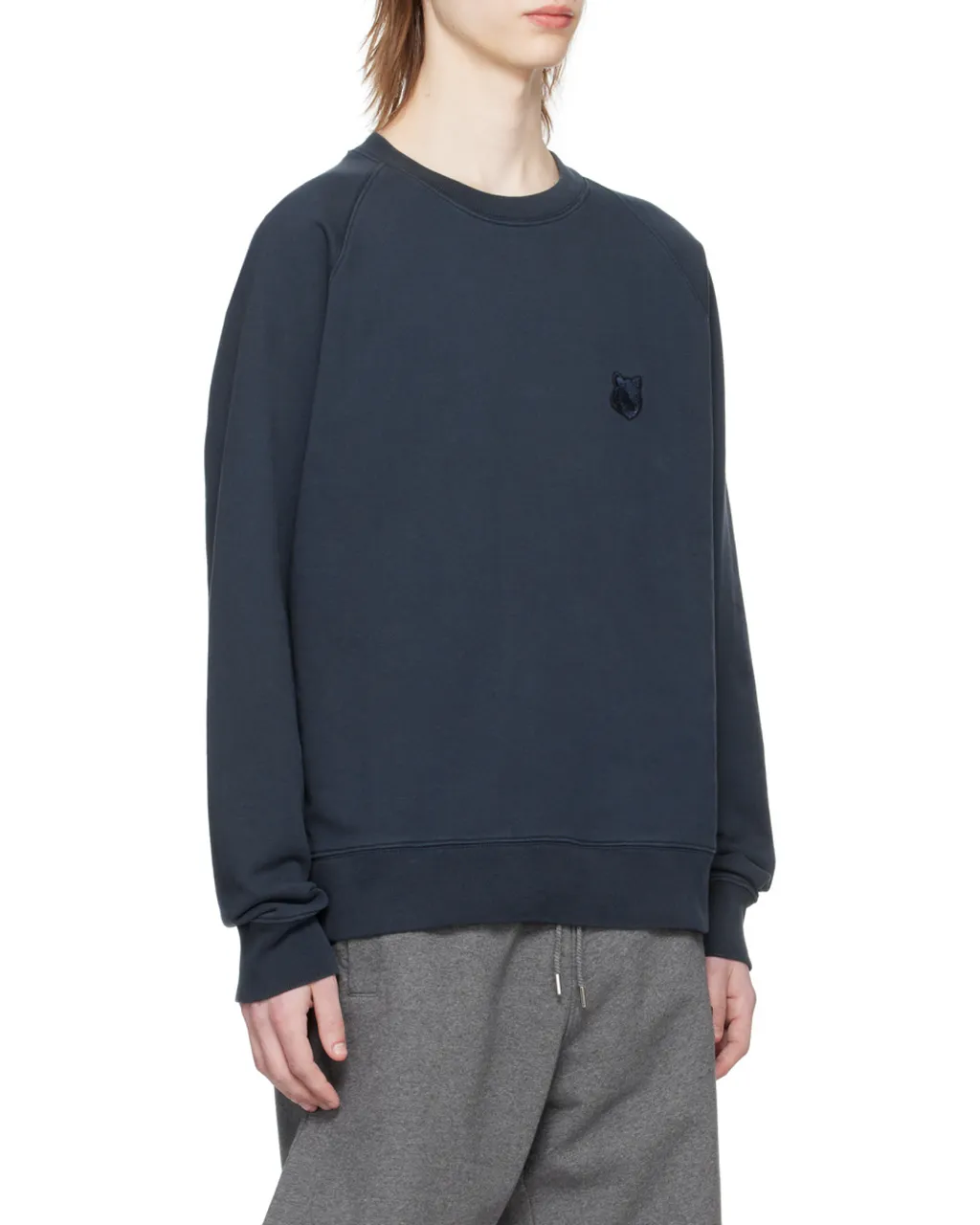 Bold Fox Head Patch Oversized Sweatshirt