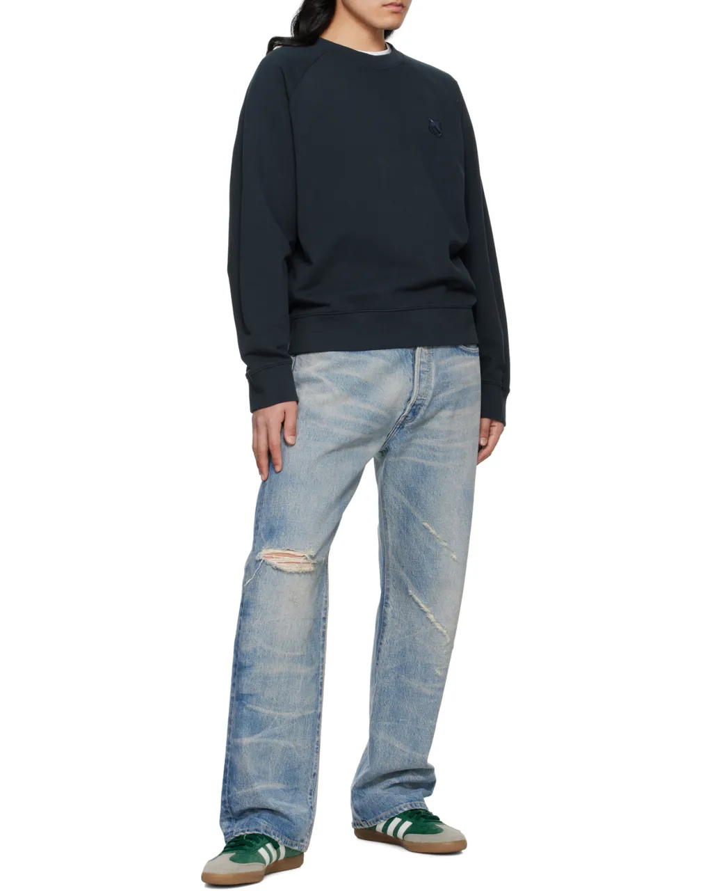 Bold Fox Head Patch Oversized Sweatshirt