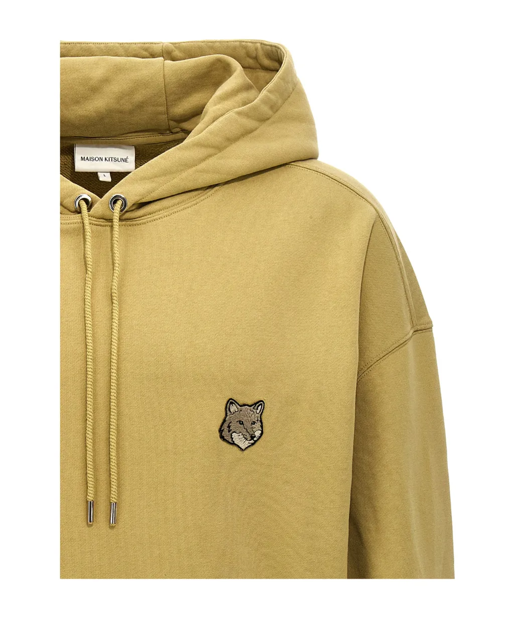 Bold Fox Head Patch Drawstring Hoodie