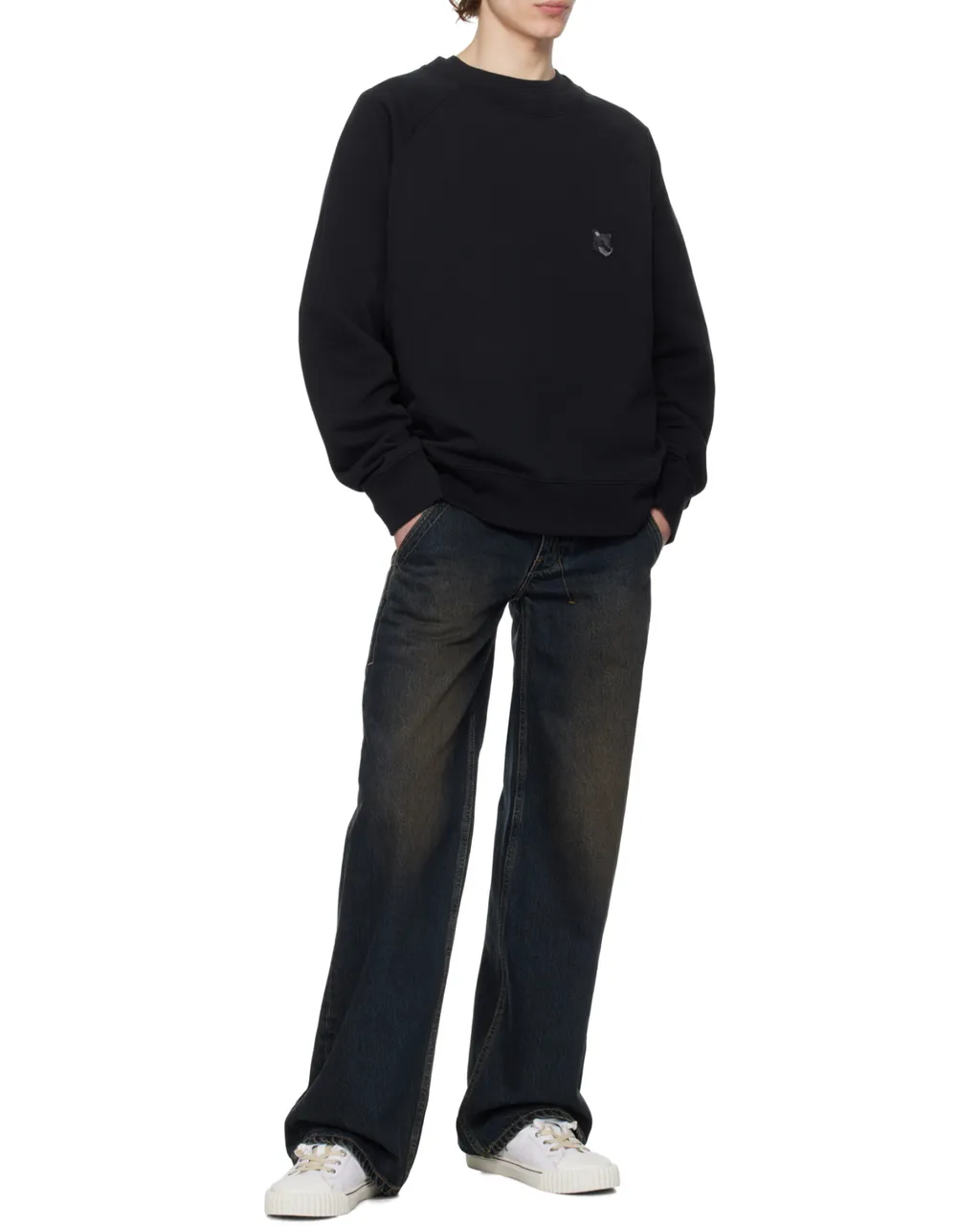 Bold Fox Head Patch Oversize Sweatshirt