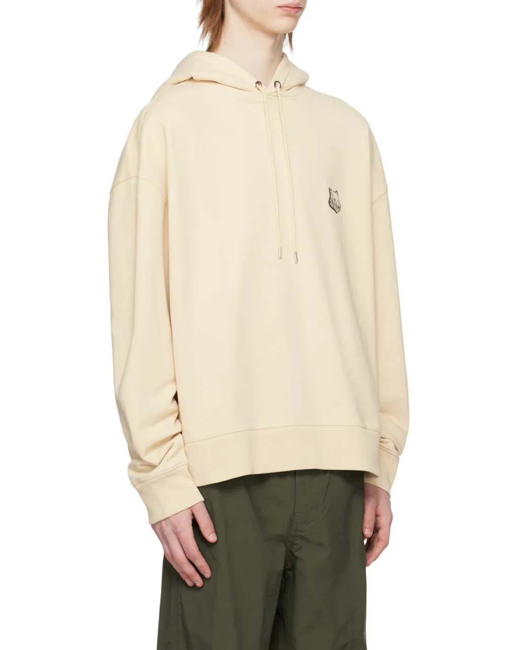 Fox Head Patch Drawstring Hoodie