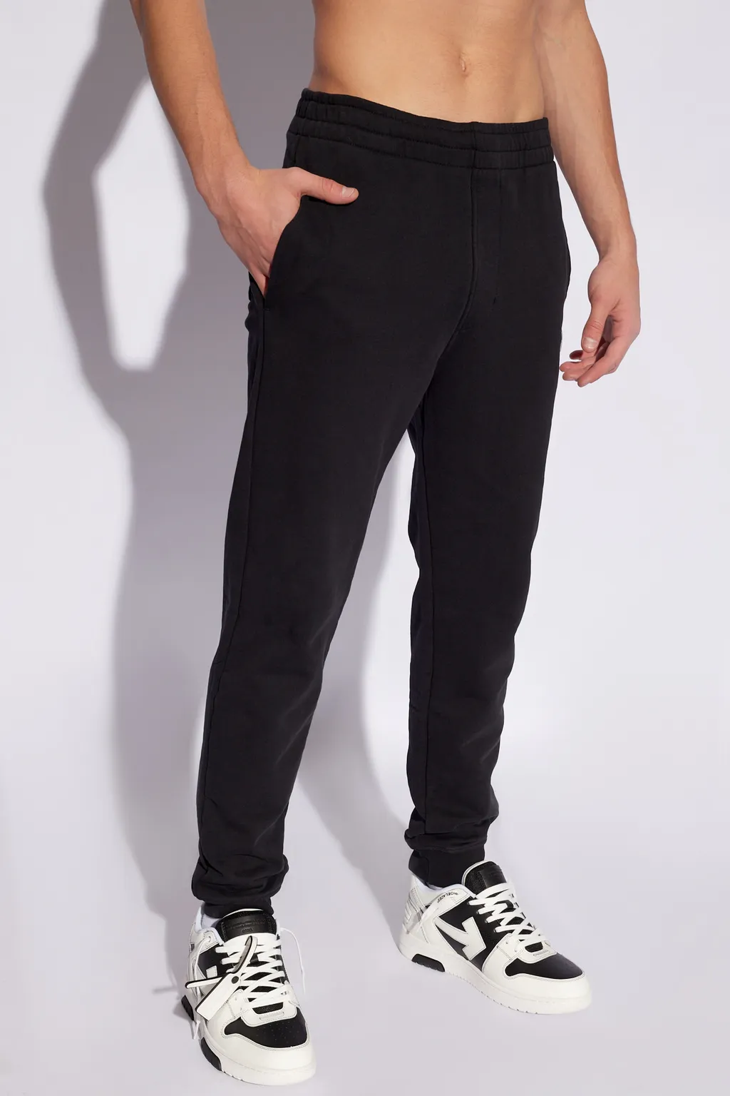 Fox Head Patch Elastic Waist Jogging Pants