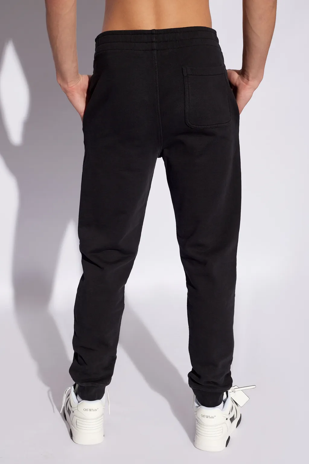 Fox Head Patch Elastic Waist Jogging Pants