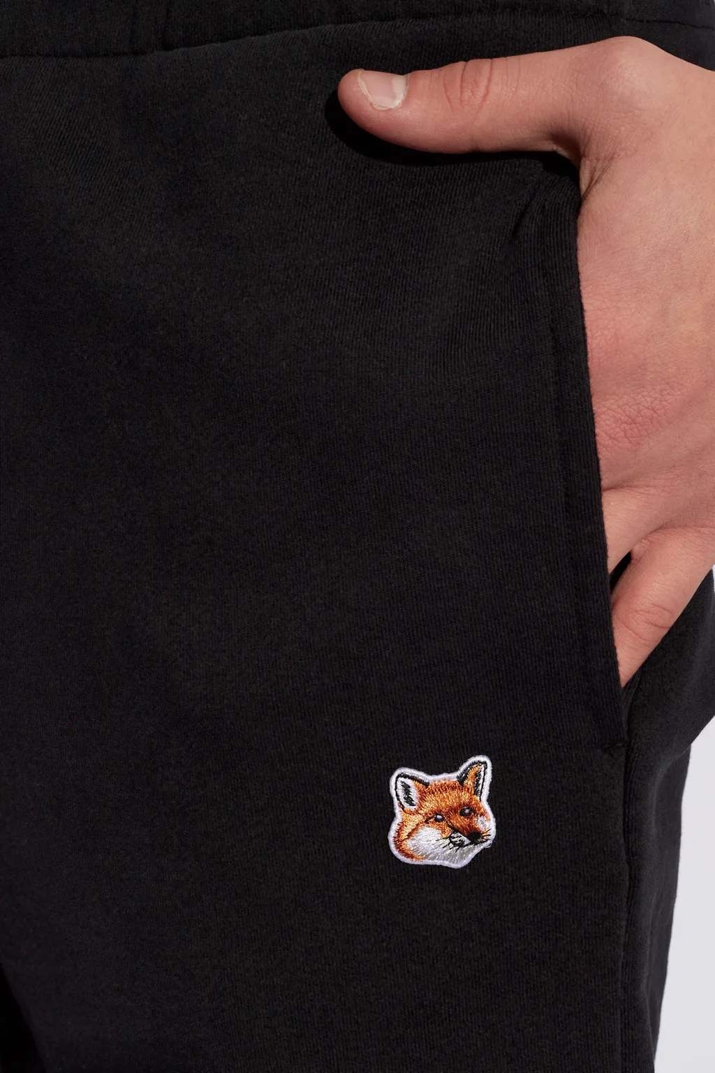 Fox Head Patch Elastic Waist Jogging Pants
