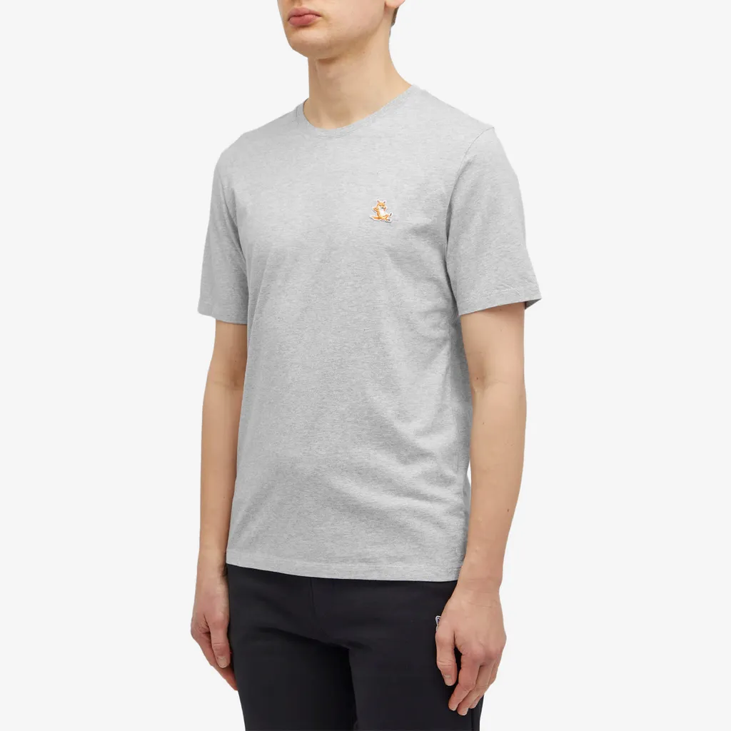 Chillax Fox Patch Crewneck T-Shirt