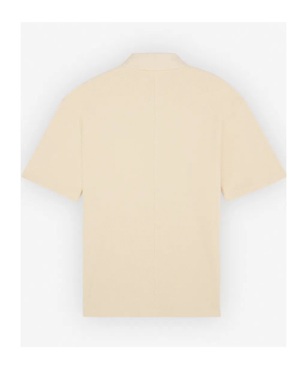 Oversize Textured Polo Shirt