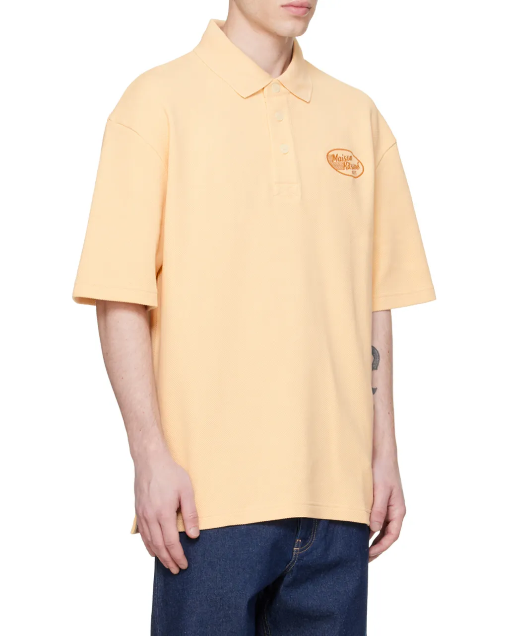 Oversize Textured Polo Shirt