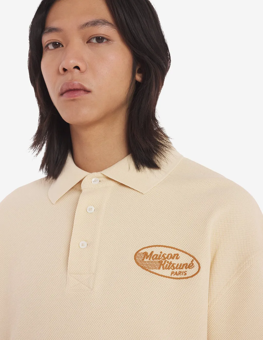 Oversize Textured Polo Shirt