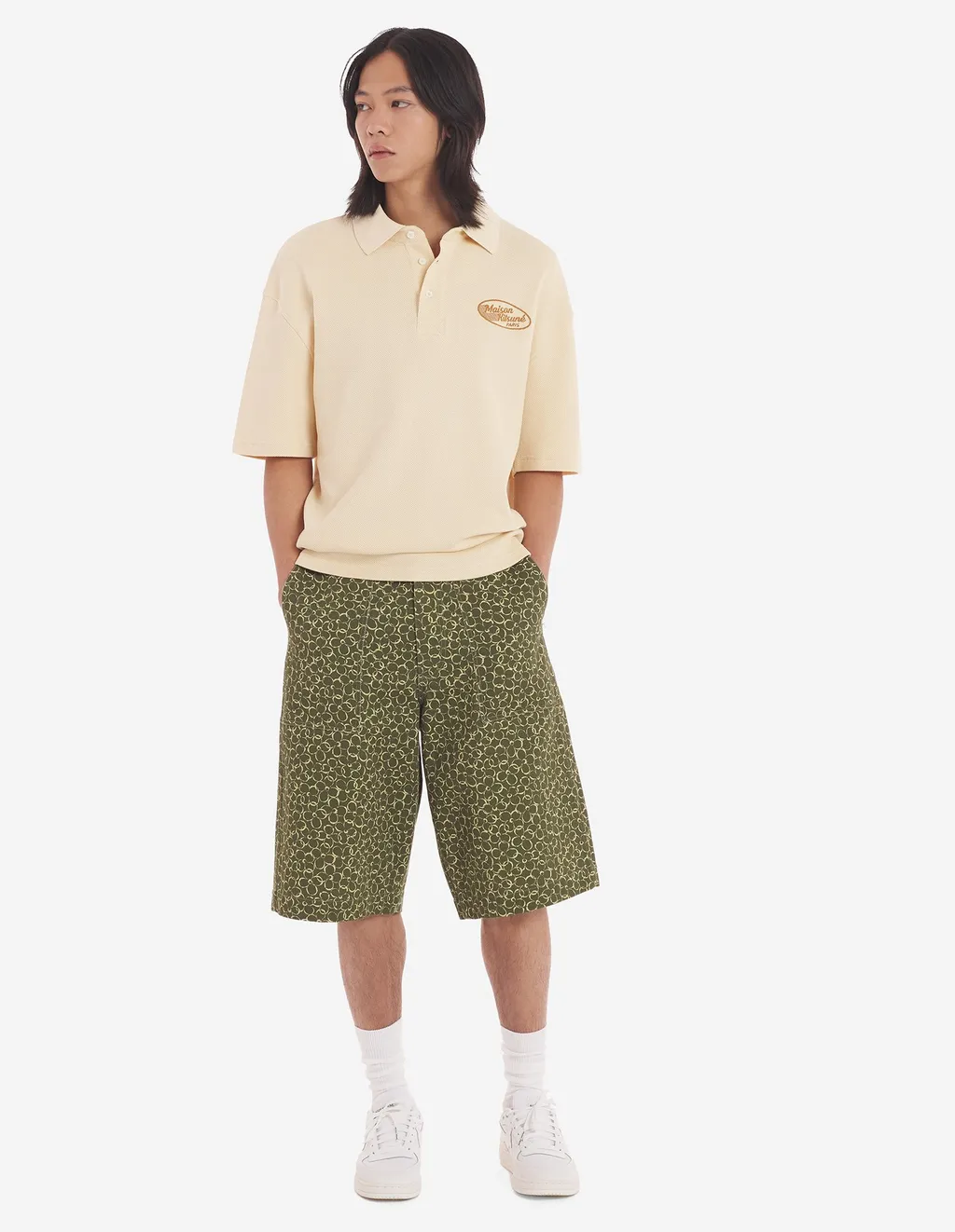 Oversize Textured Polo Shirt