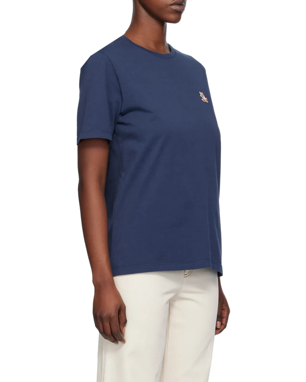 Chillax Fox Patch Crewneck T-Shirt