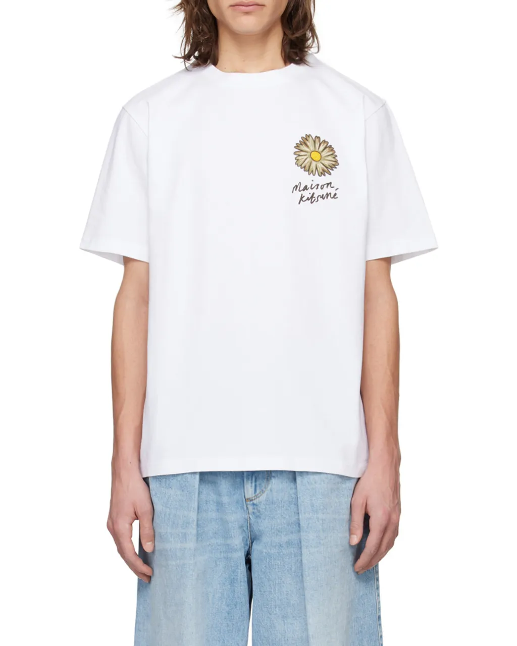 Flower Printed Crewneck T-Shirt