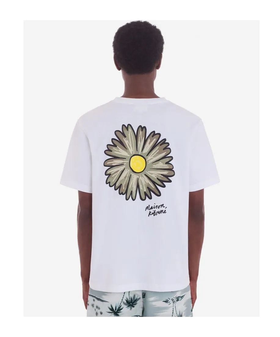 Flower Printed Crewneck T-Shirt