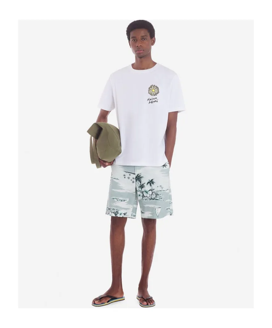 Flower Printed Crewneck T-Shirt