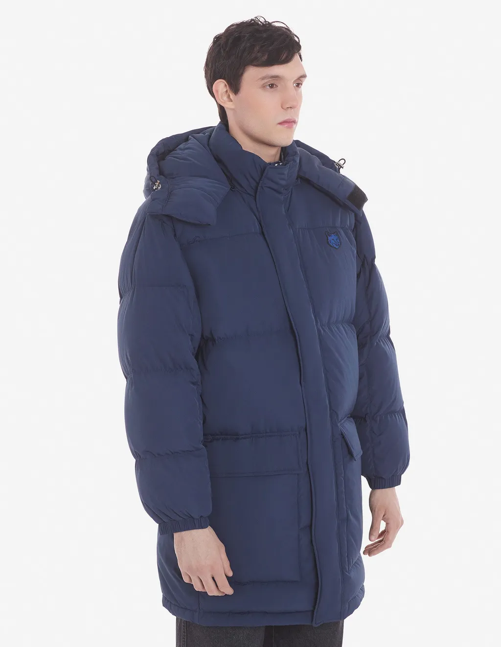 Fox-Appliqué Padded Coat