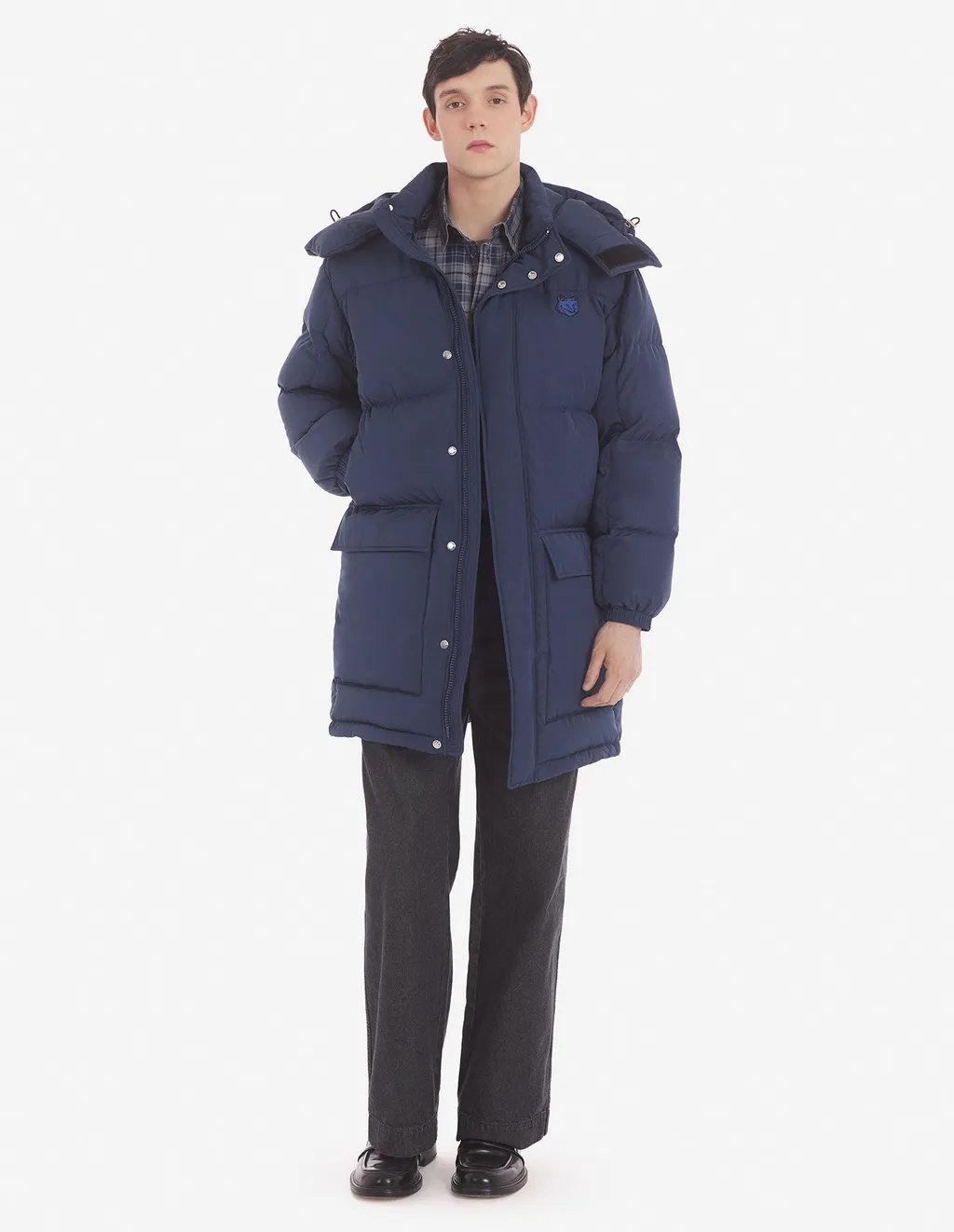 Fox-Appliqué Padded Coat