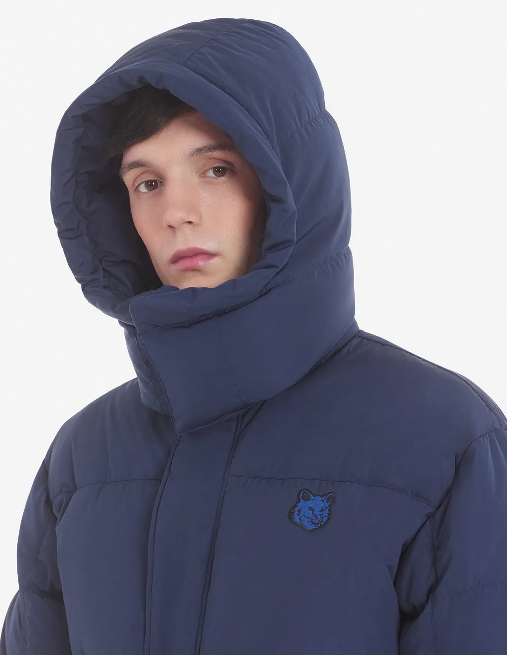 Fox-Appliqué Padded Coat