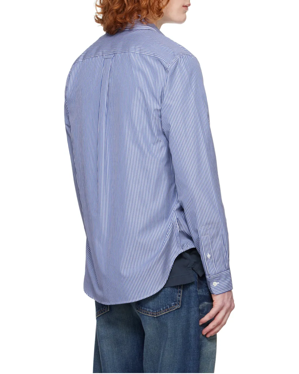 Fox Head Patch Striped Shirt
