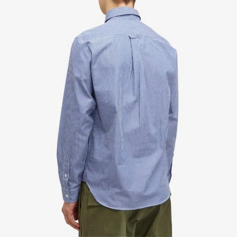 Fox Head Patch Striped Shirt