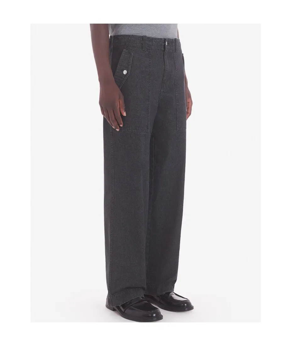Logo Patch Wide-Leg Jeans