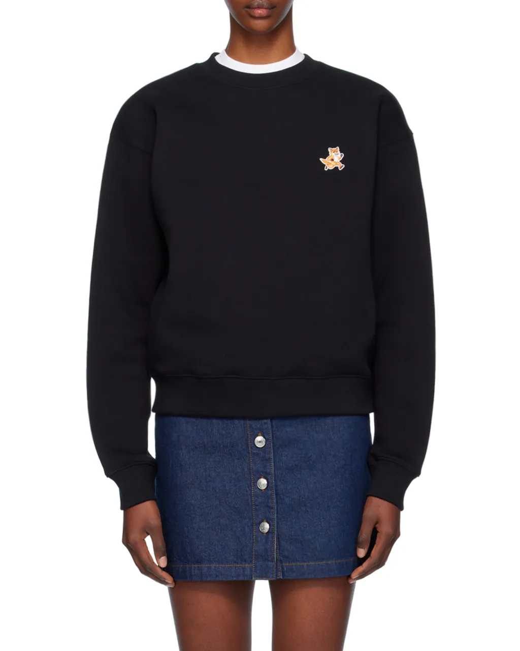 Speedy Fox Patch Crewneck Sweatshirt