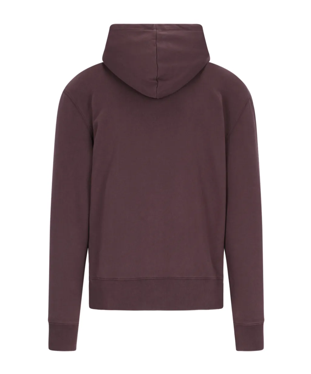 Logo Embroidered Drawstring Hoodie