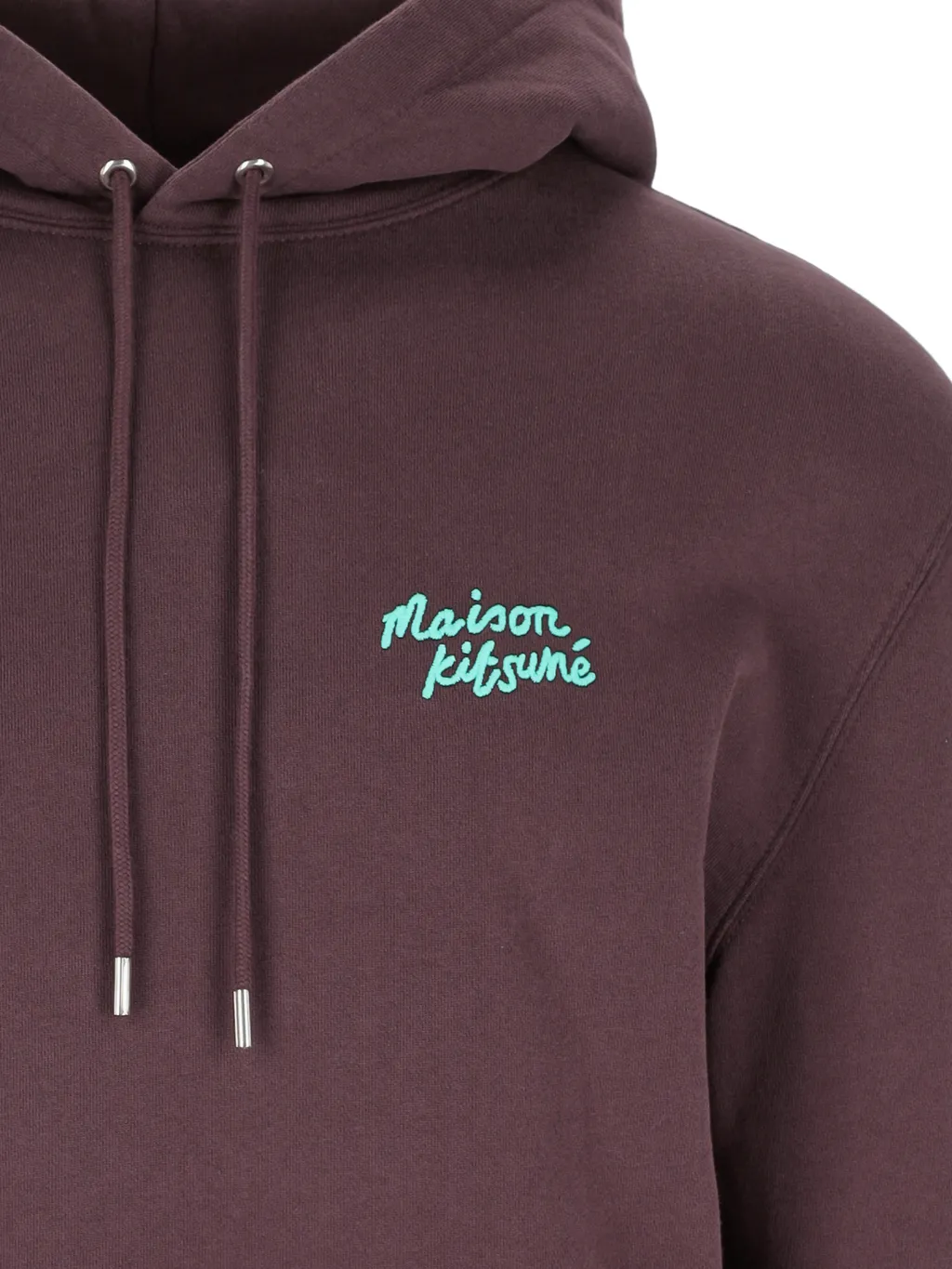 Logo Embroidered Drawstring Hoodie