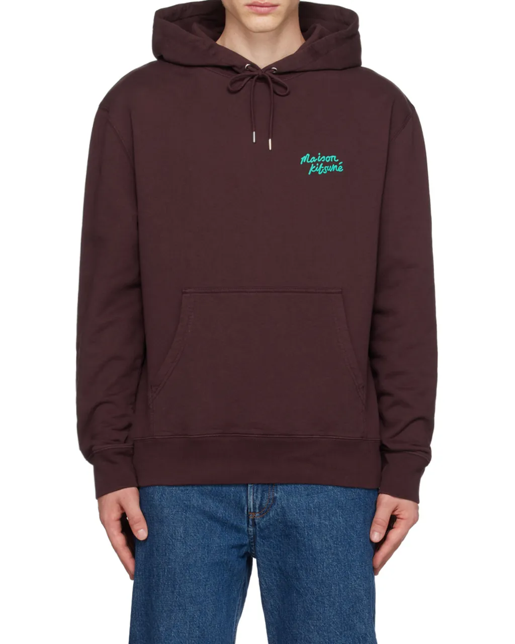Logo Embroidered Drawstring Hoodie