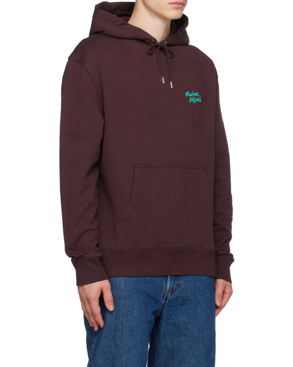 Logo Embroidered Drawstring Hoodie